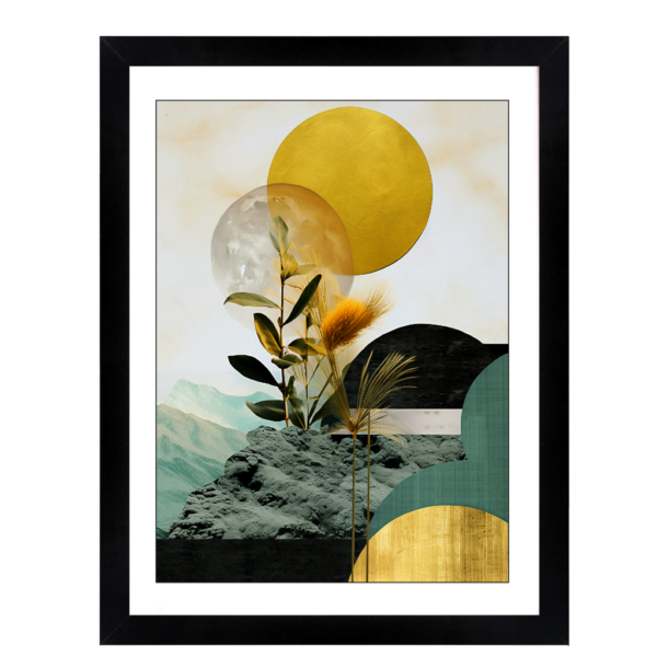 Golden Horizon-Abstract Nature Art Print