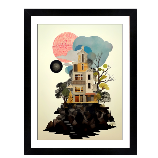 Surrealist House on Rocky Island